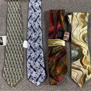 NWT Jerry J. Garcia Lot of 4 Neckties plus bonus of 2 Grateful Dead Ties